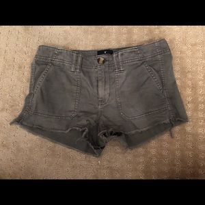 Dark green jean shorts